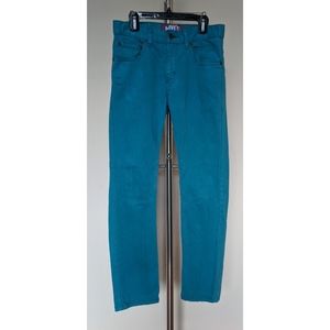 Mens Boys 27" Skinny 511 Teal Jeans Pants Sz 14